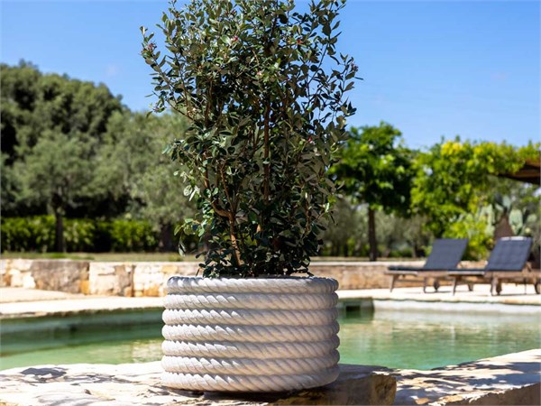 Rope-effect garden pot Bali Cilcord