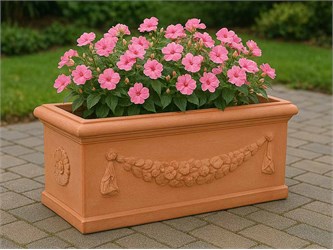 Vaso in terracotta Cassetta 009 festonata