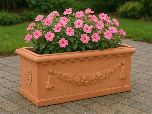Vaso in terracotta Cassetta 009 festonata