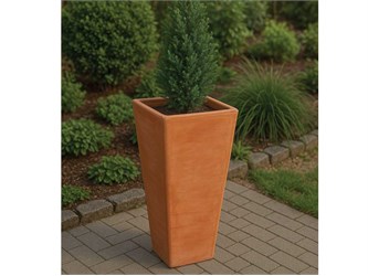 Vase carré en terre cuite Moderne