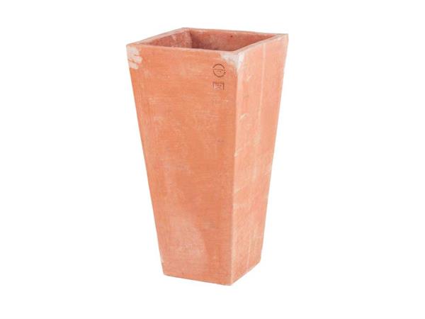 Quadratische Vase aus Tonerde Moderne