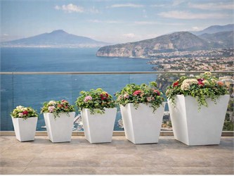 Quadratische Vase Loto - H40 - H45 - H50 - H55 - H65 cm