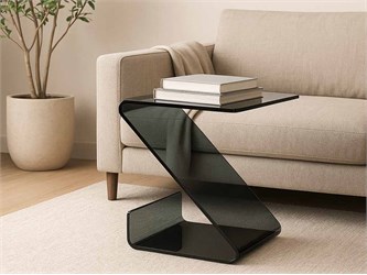 ziggy table basse en verre courbe