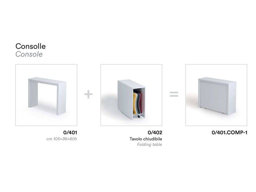 Table pliable ARCHIMEDE 402 avec porte