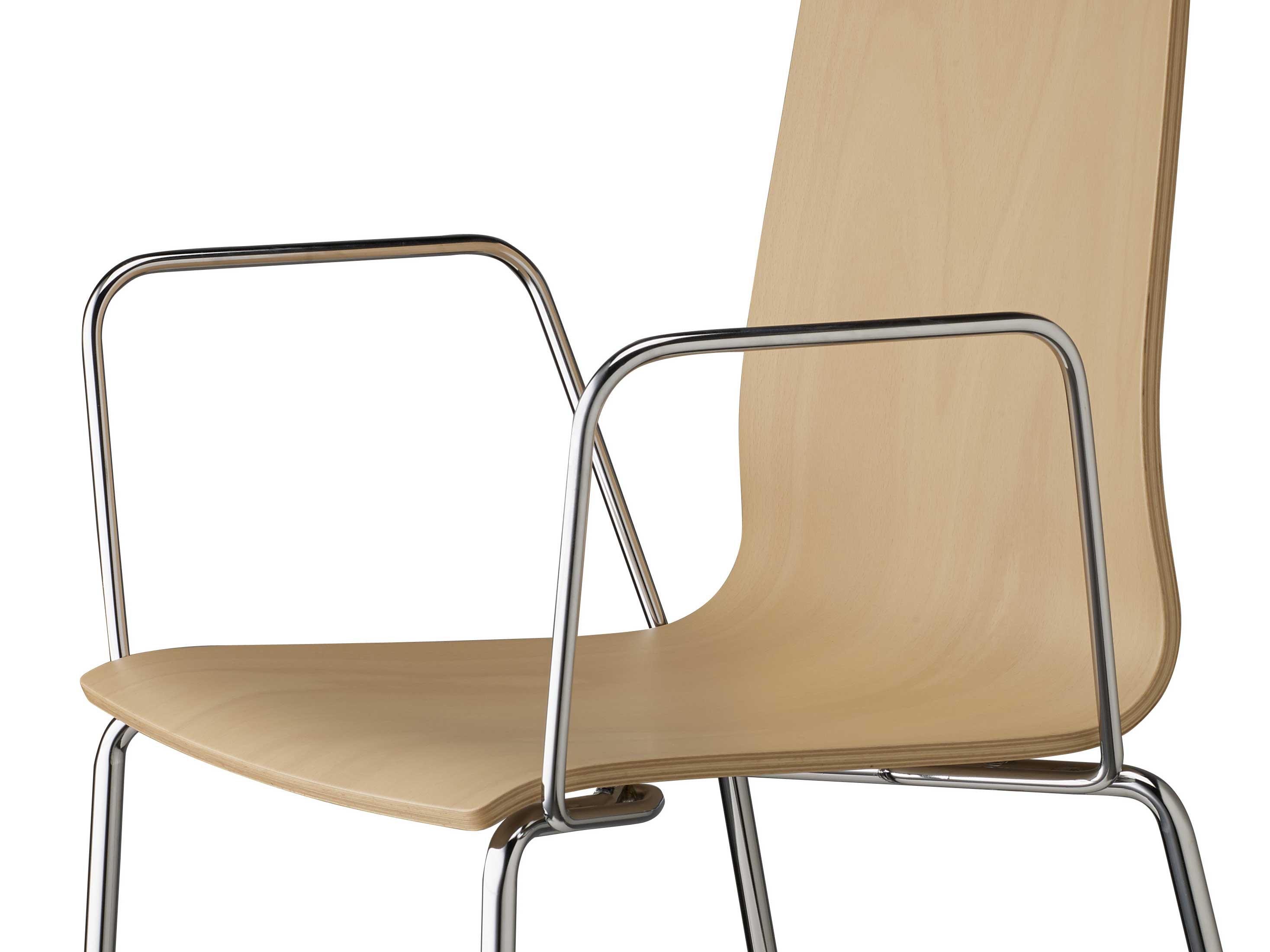 Alice Wood wooden chair with armrests