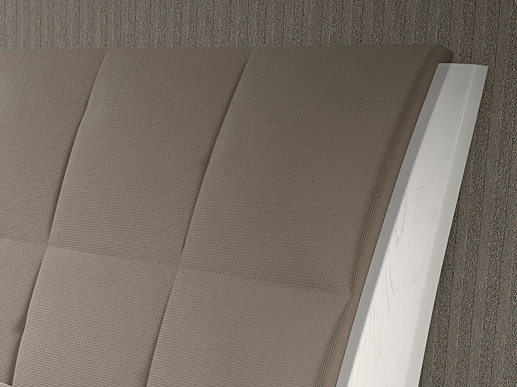 DHOME Acualine Pro Kopfteil 180cm - 2-teilig Gepolstert In Aschgrauem Stoff