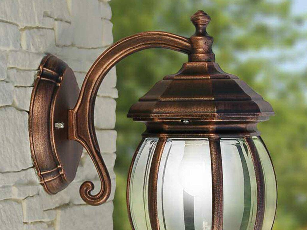 ENEA Lanterne Lampe Murale Extérieure Jardin 2401-B5R noir-or