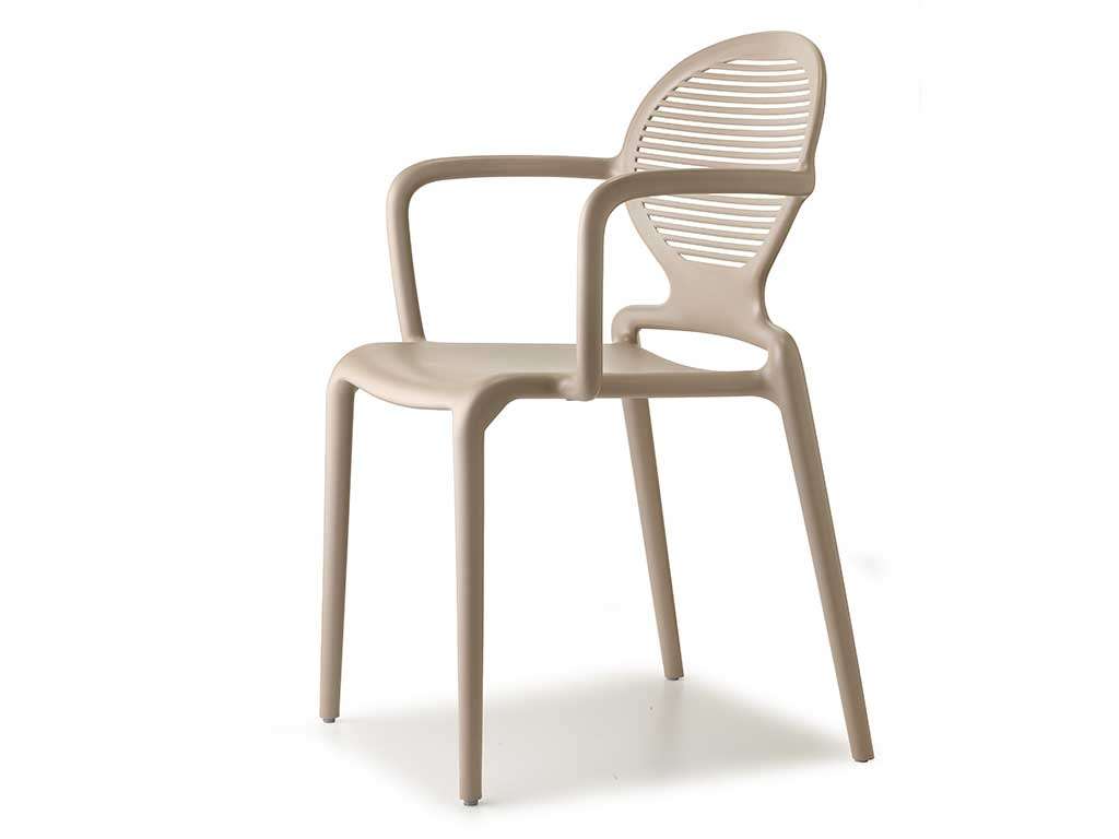 Garden chair Plastic chair with armrests Lavinia
