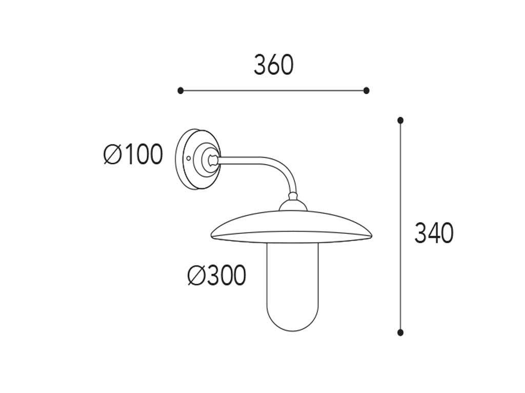 Lampe murale d'extérieur - Golfo 809