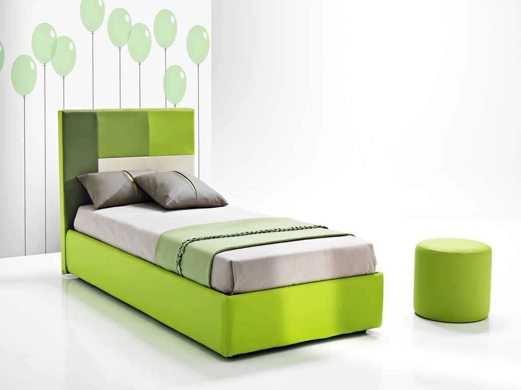 Letto singolo contenitore senza testata Dynasty Color