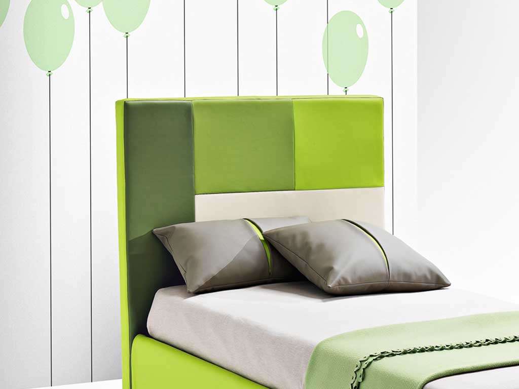 Letto singolo - con testata colorata - Picasso