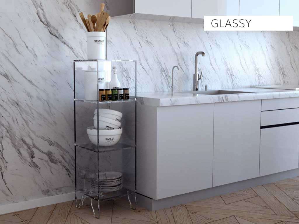 Mobiletto bagno alto - mobiletto plexiglass - Glassy