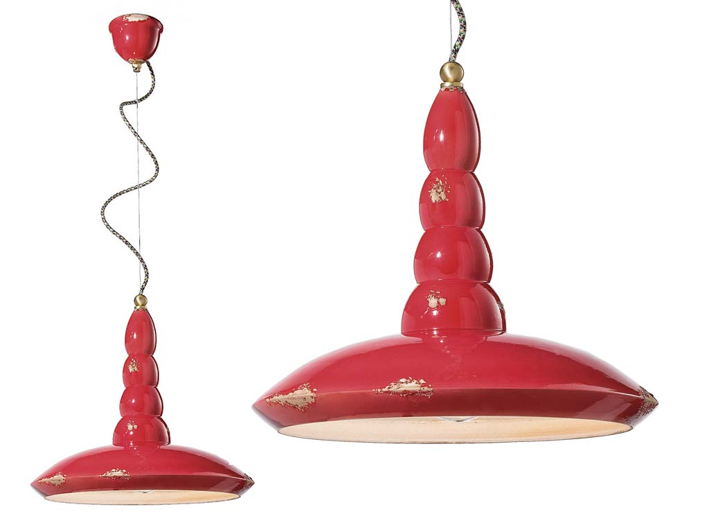 Colored pendant lamp ceramic lamp Vintage C1410